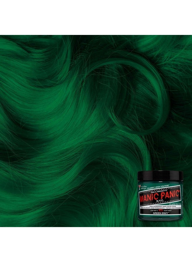 Green Envy Hair Dye Classic High Voltage (2Pk) Semi Permanent Hair Color Deep Emerald Green Dye With Blue Undertones For Dark & Light Hair Vegan Ppd & Ammonia Free