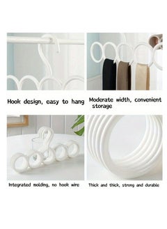 Generic 2 Pack Scarf Hanger Holder Scarf Storage Organizer for Ties Belts Socks, Ring Hole Slots for Space Saving, Multiple Purpose Tie Belt Rack Organizer,5-hole Scarf Rack, Multi-purpose Plastic Hanger  - Image 2