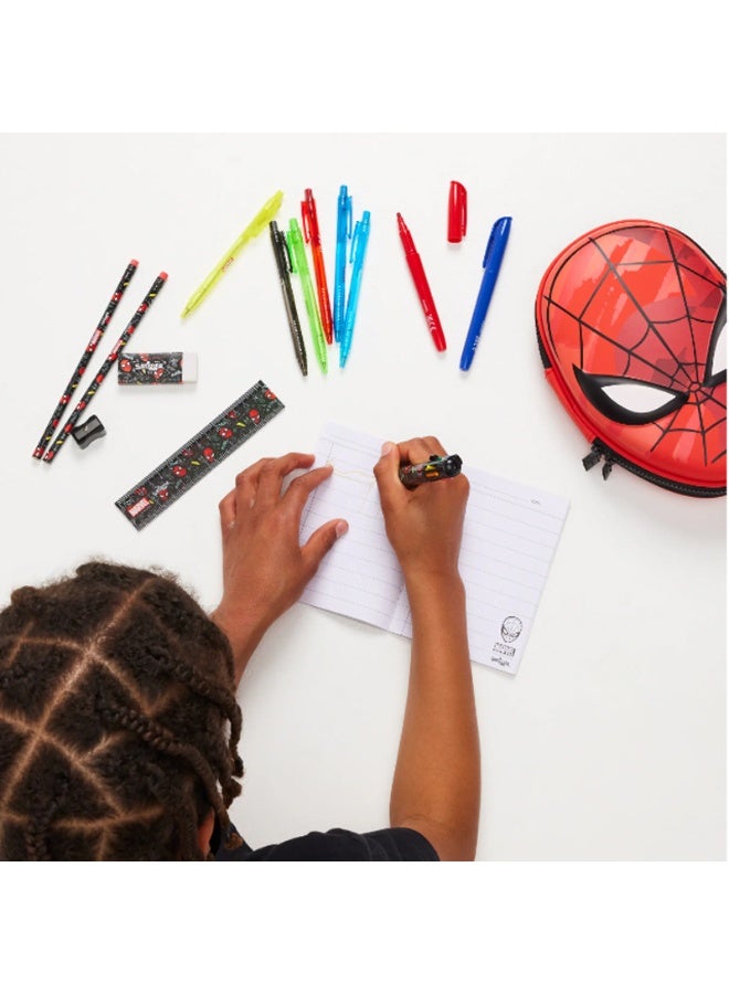 Smiggle Marvel Spider-Man Hard Shell Pencil Case, Large Capacity Partition Stationery Box, Waterproof Shockproof Pen Bag with Double Zipper, Cute Cartoon Storage Pouch for Students School Supplies Gift - Image 2