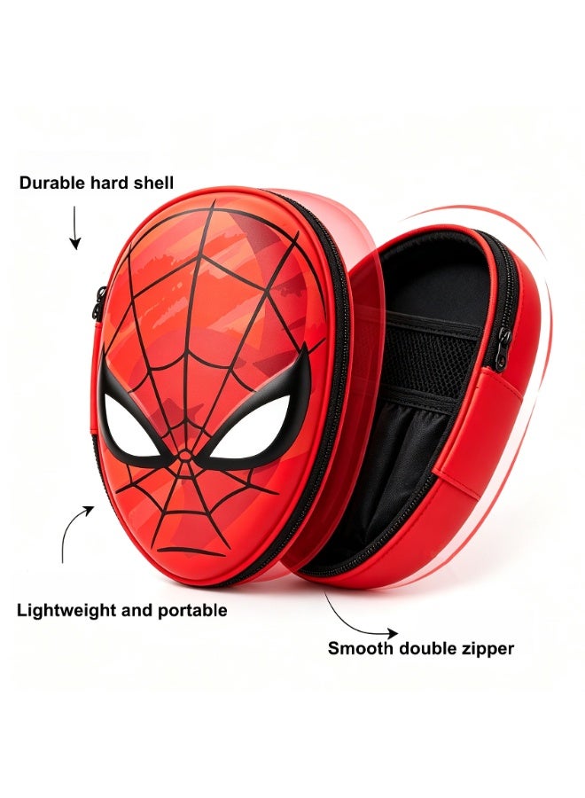 Smiggle Marvel Spider-Man Hard Shell Pencil Case, Large Capacity Partition Stationery Box, Waterproof Shockproof Pen Bag with Double Zipper, Cute Cartoon Storage Pouch for Students School Supplies Gift - Image 3