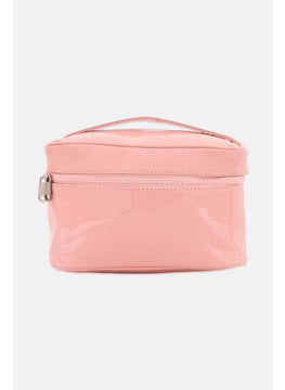 French Connection Women Brand Logo Cosmetic Pouch, Light Pink  - Image 1