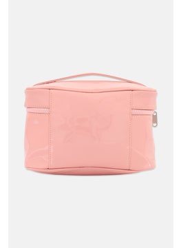 French Connection Women Brand Logo Cosmetic Pouch, Light Pink  - Image 2