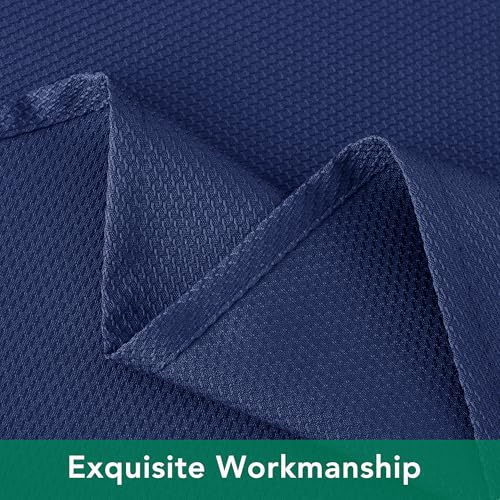 Biscaynebay Textured Fabric Tablecloths 60x108 Inches Rectangular, Navy Water Resistant Tablecloths for Dining, Kitchen, Wedding and Parties etc. Machine Washable - Image 4