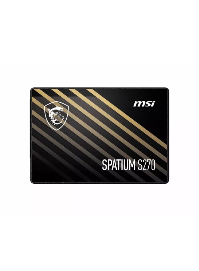 MSI SPATIUM S270 SATA 2.5 480GB - Internal Solid State Drive, Read  500MBs - Write 450 480 GB - Image 2