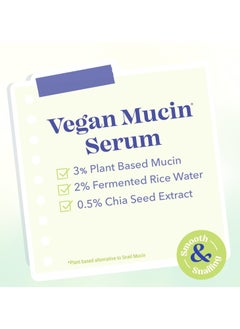 Blue Heaven vegan mucin face serum with 3 percent plant based mucin moisturizes improves skin texture korean glass glow serum for women 20ml  - Image 4
