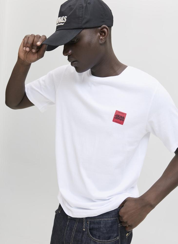 جاك اند جونز تيشيرت بياقة دائرية جاي جاي براندي - Image 5