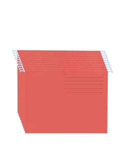 MARKQ Hanging File Folders, Pack of 10 Red Suspension Files for Filing Cabinet Folders School Home Work Office Organization  - Image 1