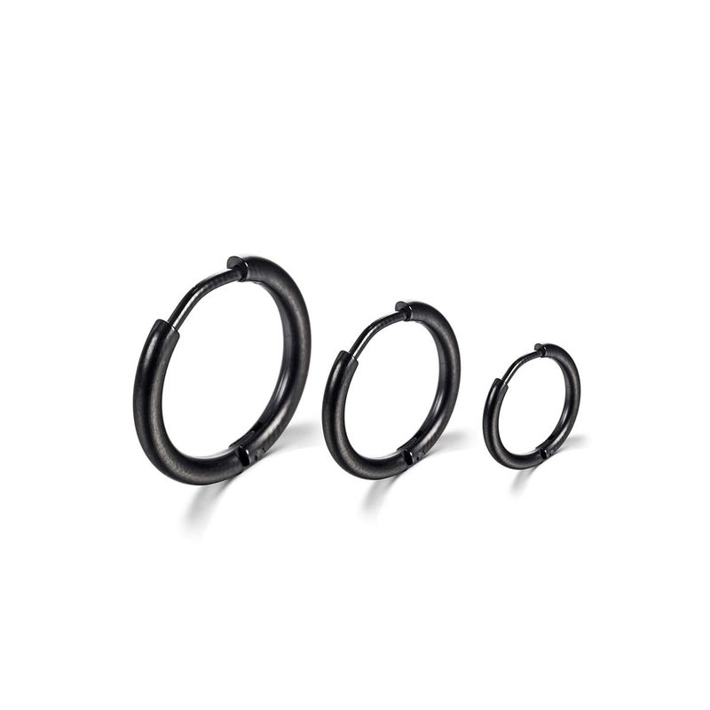Vishoca Surgical Stainless Steel Hoop Earrings 8mm/10mm/12mm Small Huggie Hoop Earrings for Women and Men - Image 2