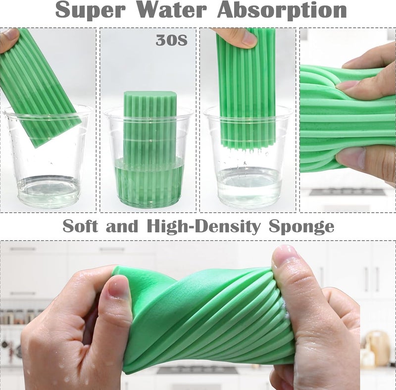 Wrixty Wrixty Damp Dusting Sponge Household Clean Sponges Duster for Cleaning Baseboards Blinds Vents Window Trunk Scrub Magic Eraser Sponge Reusable Wet Sponges Cleaning Supplies Tool Multi Colors 1 - Image 5
