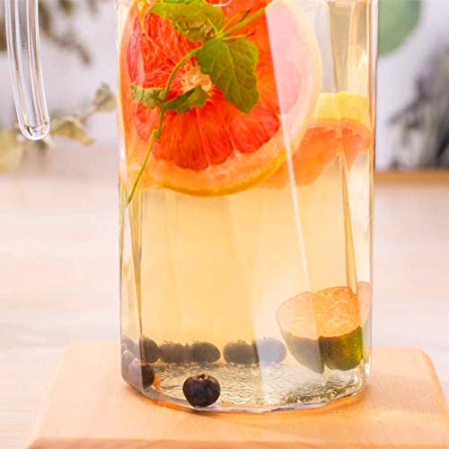 PrimeWorld European Glass Jug with Acrylic Lid 1800 ml 1 Pc Pitcher Carafe with Strong Glass Handle - Image 4