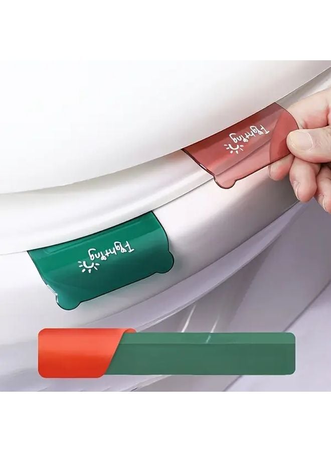 White Toilet Lid Lifter 2 Pack Portable Toilet Seat Handle Cover Opener - Image 2