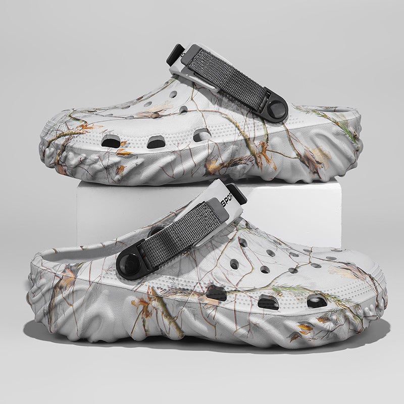 Hole Shoes Men'S Summer Outdoor Thick-Soled Slippers Outdoor Sports Garden Shoes Beach Men'S Sandals - Image 1