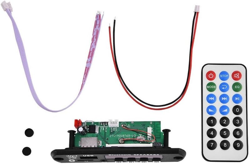 klarako MP3 Decoder, WMA Decoder Board Wireless Bluetooth Audio Module USB SD FM Hands-Free Call - Image 5