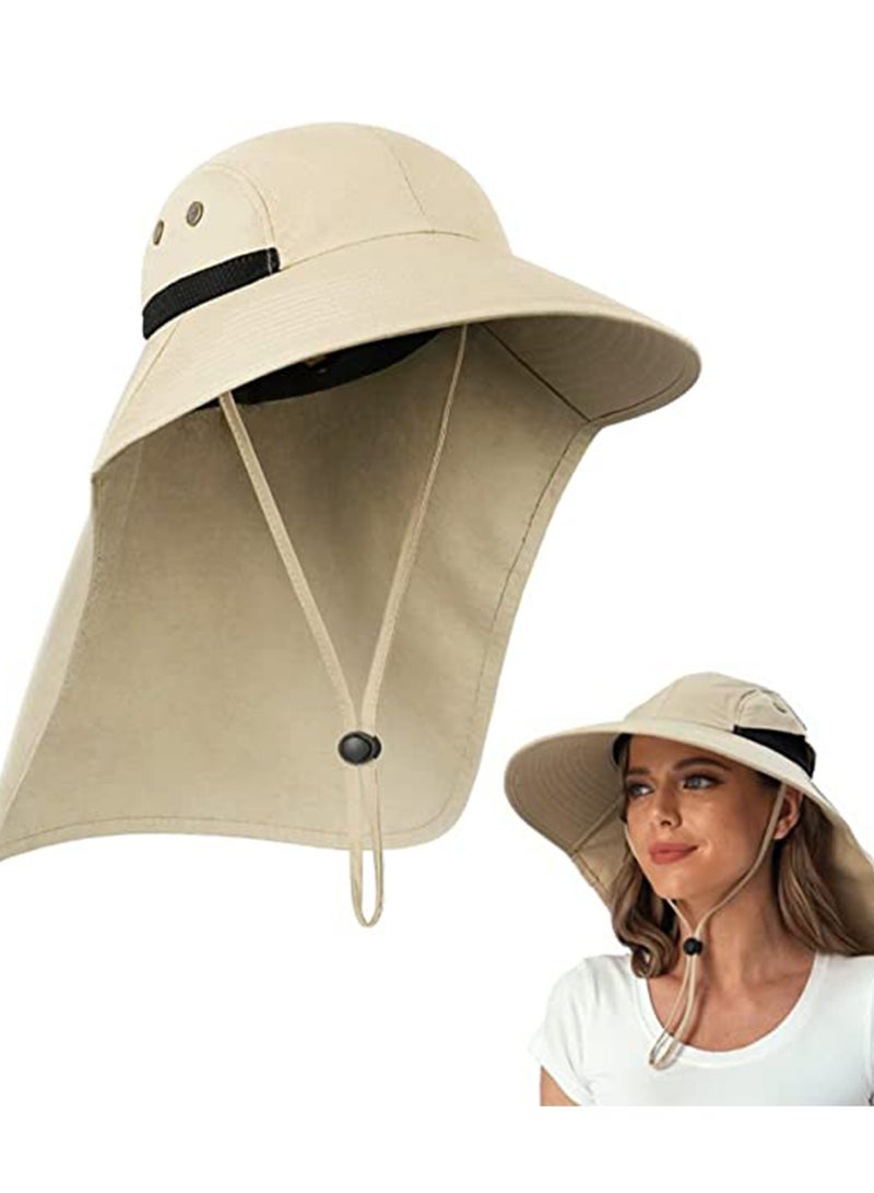 Outdoor Sunshade Hat with 50 + UPF Protective Wide Brim Fisherman's with Neck Flap Sunscreen Anti Mosquito Ultraviolet Go Out Fishing Play For Men and Women - Image 1