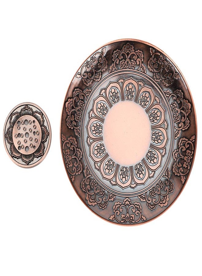 زيروديس حامل أعواد البخور، حامل بخور على شكل تنين وعنقاء، طبق على شكل عود بخور، حامل على شكل فيل، طبق عبادة منزلي، طبق زهور نحاسي أحمر، طبق عتيق - Image 1