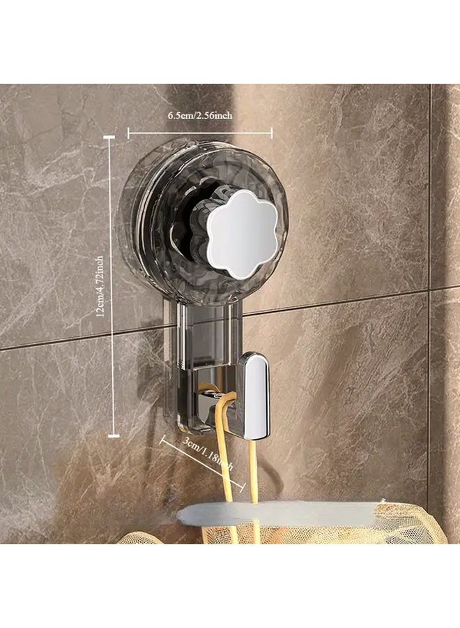 Transparent Electroplating Suction Cup Hooks 2pcs No Drill Strong Adhesive For Wall - Image 5