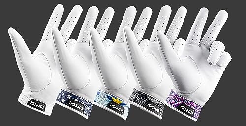 Pins & Aces - Palm Sunday Golf Glove Design - Premium AAA Cabretta Leather, Long-Lasting Durable Tour Glove for Men or Women - Premium Leather Golf Glove Left & Right Hand (Medium/Large, Left) - Image 5