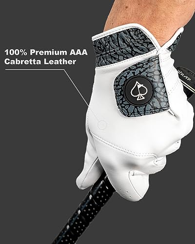Pins & Aces - Palm Sunday Golf Glove Design - Premium AAA Cabretta Leather, Long-Lasting Durable Tour Glove for Men or Women - Premium Leather Golf Glove Left & Right Hand (Medium/Large, Left) - Image 4