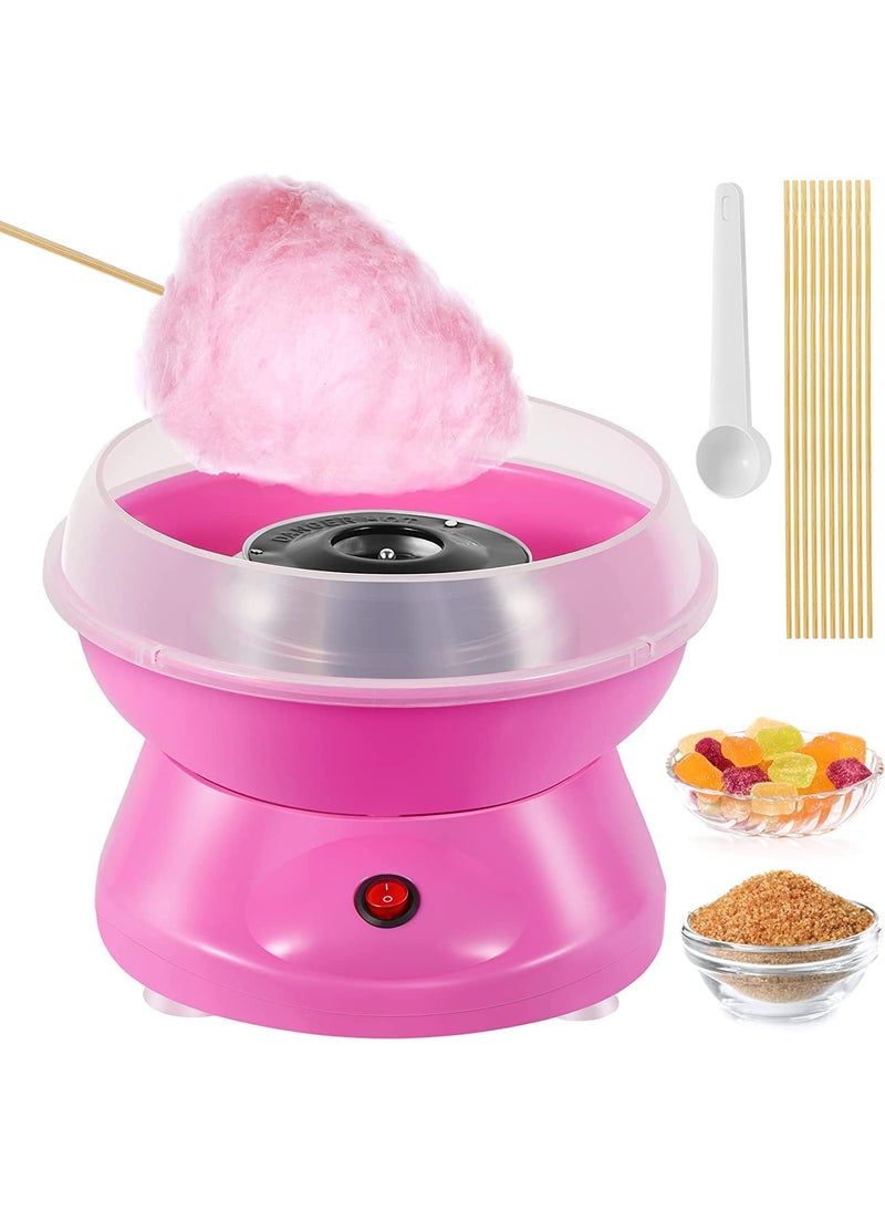 Tellshun Tellshun Cotton Candy Maker Machine Electric Sugar Floss Homemade Hard Sugar Free Candy with Detachable Splash Guard Sugar Spoon 10 Bamboo Sticks for Kids Carnival Party Kitchen Bakery Snacks  - Image 1