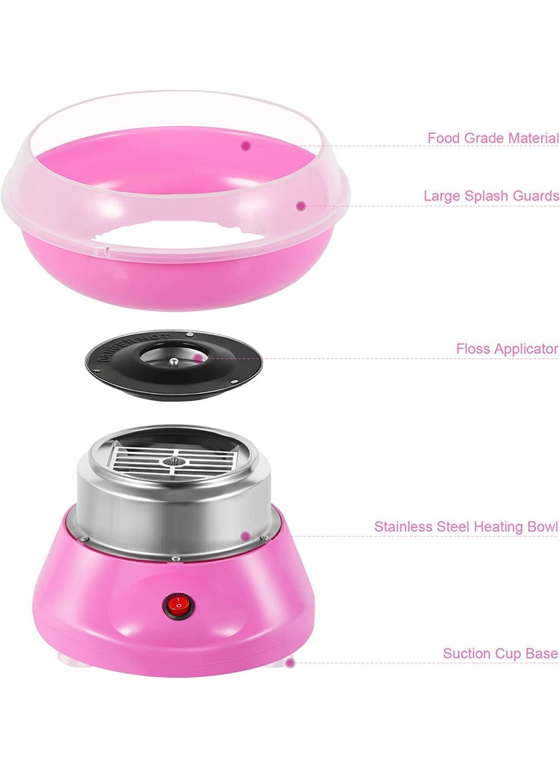 Tellshun Tellshun Cotton Candy Maker Machine Electric Sugar Floss Homemade Hard Sugar Free Candy with Detachable Splash Guard Sugar Spoon 10 Bamboo Sticks for Kids Carnival Party Kitchen Bakery Snacks  - Image 3
