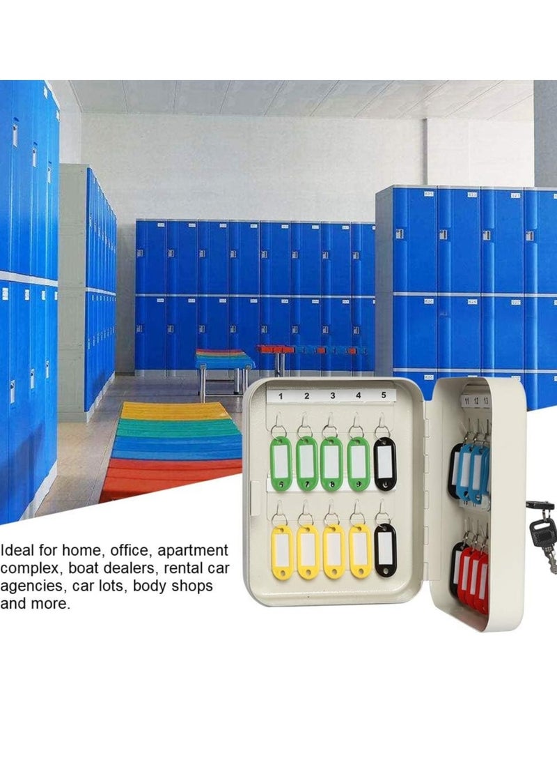 RENOVO Metal Key Box 40 Key Steel Key Cabinet Wall Mount Storage Box Organizer Key With Tag Assorted Color Plastic - Image 4