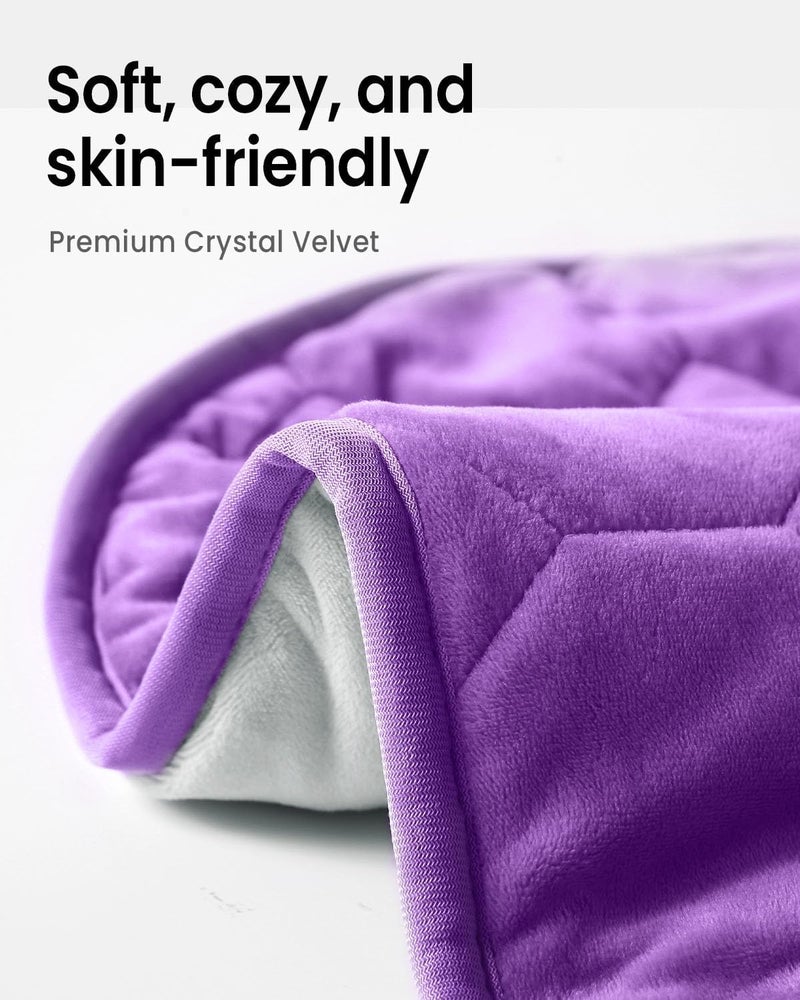 immtree Weighted Heating Pad 7lbs for Deeper Pain Relief, XXXL Size(29x24) with Fast Heat Technology, Lap Blankets for Adults, Heated Pads for Period Cramps, Back and Knee, Purple - Image 5