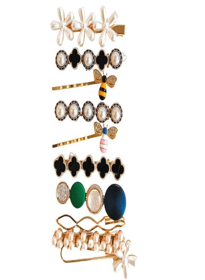 Chanderkash 10PCS Korean Style Pearl Metal Hair clips, Plastic Pearl Barrettes Hairpin for Women - Image 3