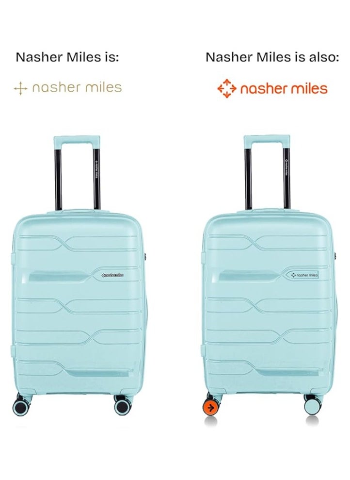nasher miles Nasher Miles Paris Hard-Sided Polypropylene Check-in Luggage 24 inch | 65cm | 8 Wheels Medium Trolley Bag for Travel | Suitcase (Pastel Green)  - Image 2