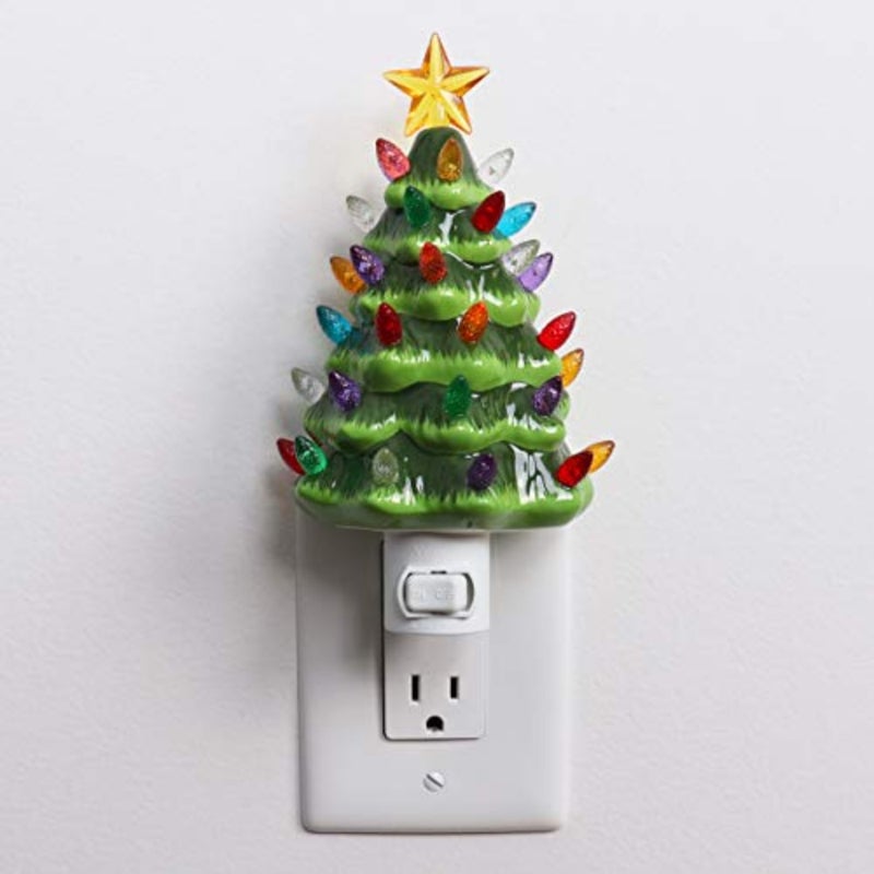 Ceramic Night Light - Plugin with Lights - Lighted Vintage Ceramic - Mini Decorative Night Light - Image 2