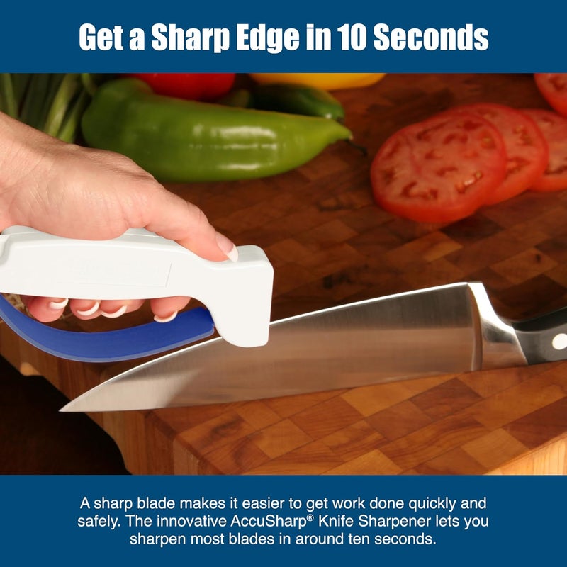 AccuSharp Knife & Tool Sharpener 2 Pack - Knife Sharpeners for Kitchen Knives, Pocket Knives, Serrated Blades, Axes & Machetes - Diamond-Honed Tungsten Carbide Sharpens, Restores, & Repairs - Set of 2 - Image 2