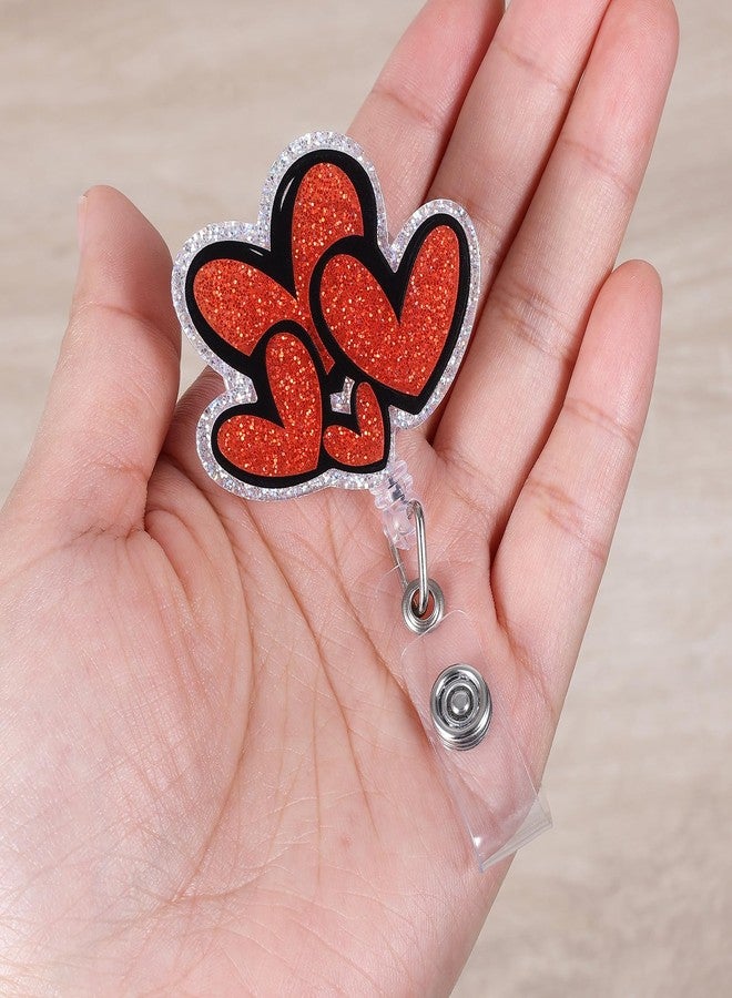 BEZTN Valentine's Day Cute Heart Badge Reel, Love Badge Reel, Retractable ID Badge Holder Clip, Funny Nurse Badge Reels, Nursing Student Name Badge Holders, RN LPN CNA MA Medical Worker Nurse Accessories - Image 3