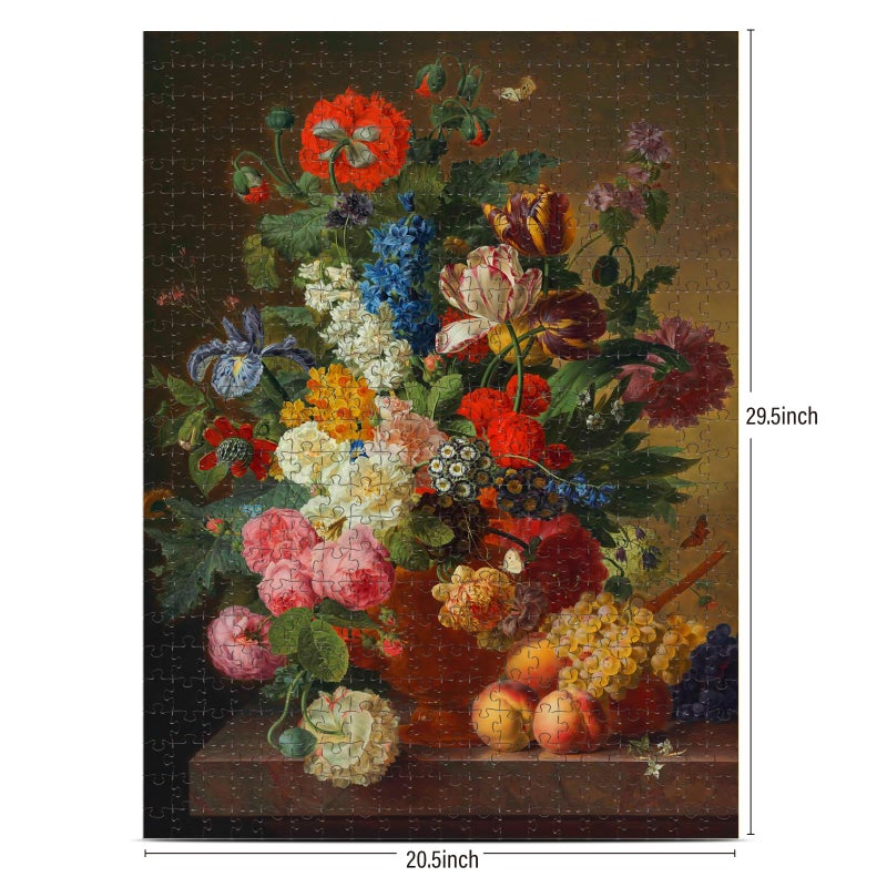 Antelope - 1000 Piece Puzzles for Adults - Vase Flower Grapes Peaches Jigsaw Puzzle 1000 Pieces  Jan Frans Van Dael Officially Licensed  High Resolution  No Dust Classic Artistic Puzzle - Image 3
