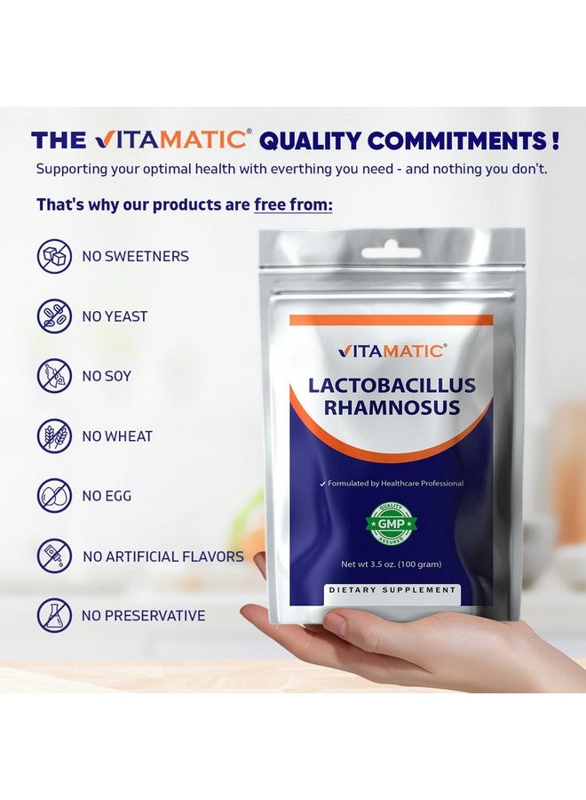 Vitamatic Lactobacillus Rhamnosus Probiotic Powder - Digestive Health Support - 100 Gram (3.5 OZ) - 100 Servings - Image 5