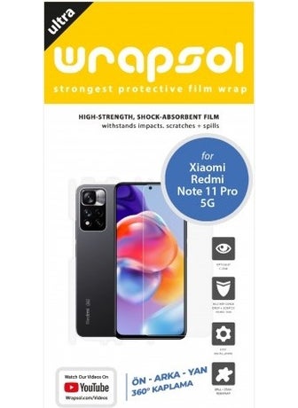 Wrapsol Xiaomi Redmi Note 11 Pro Plus 5g Full Body Screen Protector Front Back Side Impact Absorbing Polyurethane Film  - Image 3