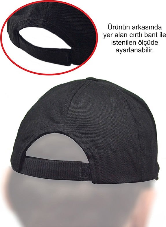Anahtarlık Sepeti Keychain Basket Chechen Borz Logo Printed Black Hat - Image 4