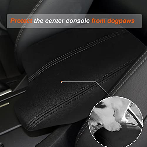 DEYTOP Console Armrest Cover for Honda Accord 2013-2017 Car Armrest Cover for Honda Accord 2017 2016 2013 Accessories Anti-Scratch Leather Armrest Protector (Black, 2013-2017) - Image 3