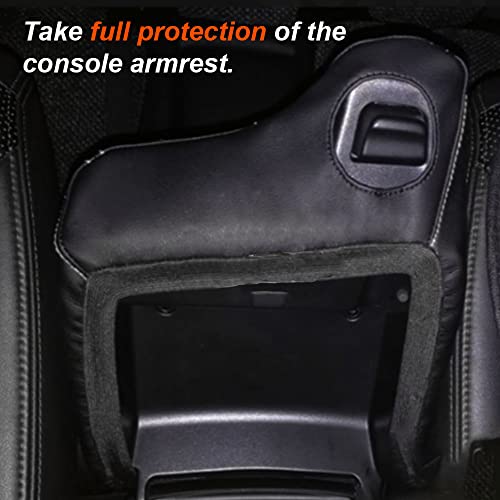DEYTOP Console Armrest Cover for Honda Accord 2013-2017 Car Armrest Cover for Honda Accord 2017 2016 2013 Accessories Anti-Scratch Leather Armrest Protector (Black, 2013-2017) - Image 4