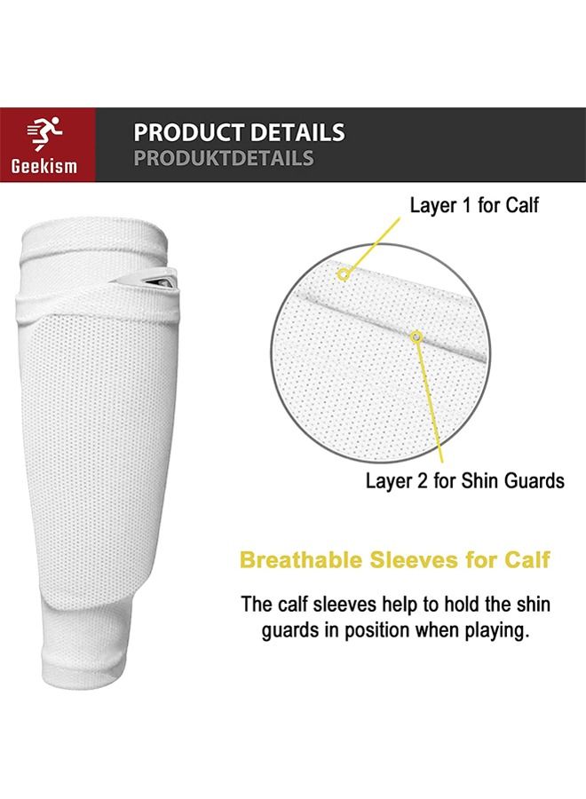 Rock Pow Soccer Shin Guards for Youth Kids Toddler Protective Soccer Shin Pads & Sleeves Equipment Football Gear for 9-15 Years Old Children Teens Boys Girls - Image 3