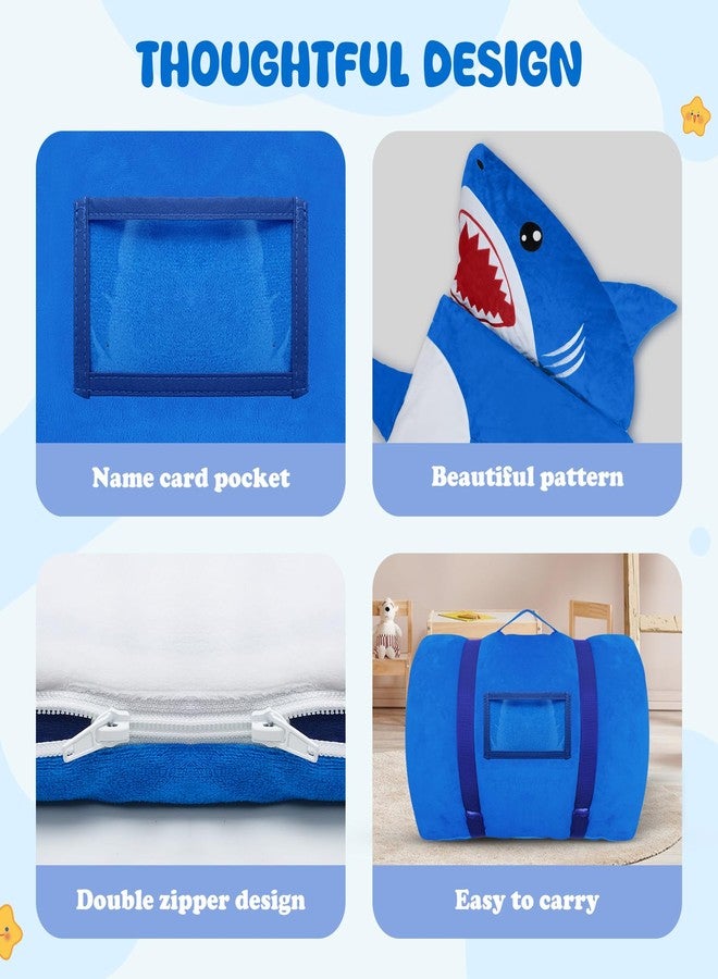 Decalsweet Kids Sleeping Bag Soft Plush Toddler Nap Mat with Pillow for Boys Girls Large 67 * 27.5 Inch Sleeping Mat for Daycare Preschool Kindergarten - Image 3