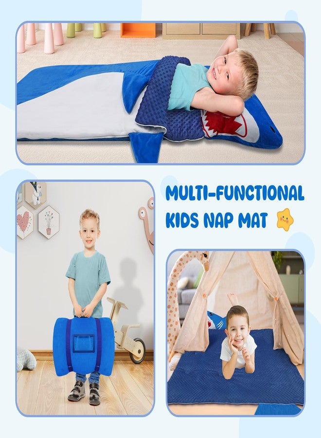 Decalsweet Kids Sleeping Bag Soft Plush Toddler Nap Mat with Pillow for Boys Girls Large 67 * 27.5 Inch Sleeping Mat for Daycare Preschool Kindergarten - Image 5