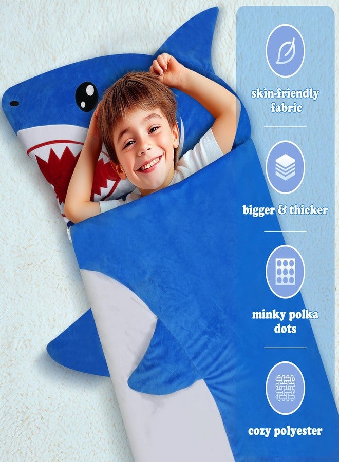 Decalsweet Kids Sleeping Bag Soft Plush Toddler Nap Mat with Pillow for Boys Girls Large 67 * 27.5 Inch Sleeping Mat for Daycare Preschool Kindergarten - Image 4