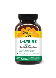 Country Life Llysine 500Mg With B6 Supports Immune Health Promotes Collagen Renewal In Lips And Mouth 100 Vegan Capsules Certified Gluten Free Certified Vegan  - Image 2
