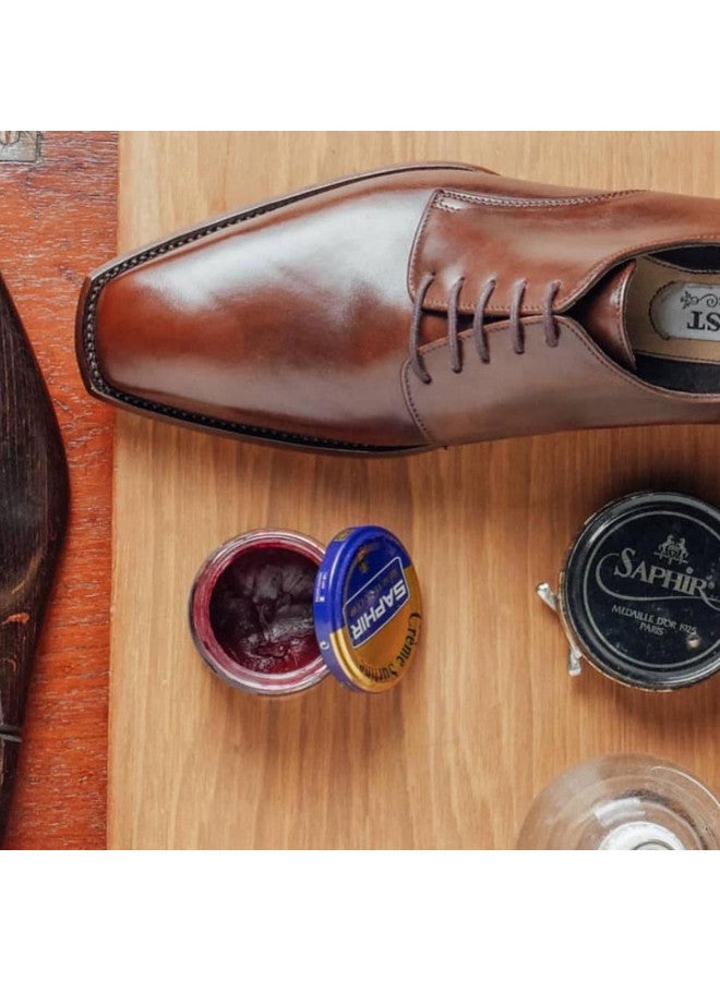 SAPHIR Creme Surfine Pommadier Shoe Polish - Beeswax Cream for Leather Products - Navy Blue - Image 2