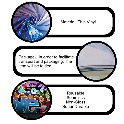 PHMOJEN Street Graffiti Art Photo Backdrop, 10x10ft Extra Large Colorful 90's Hip Hop Vintage Cement Floor Photography Backdrops for Homemade Video Studio and Webcast Props Photo Background BJLSPH1414 - Image 5