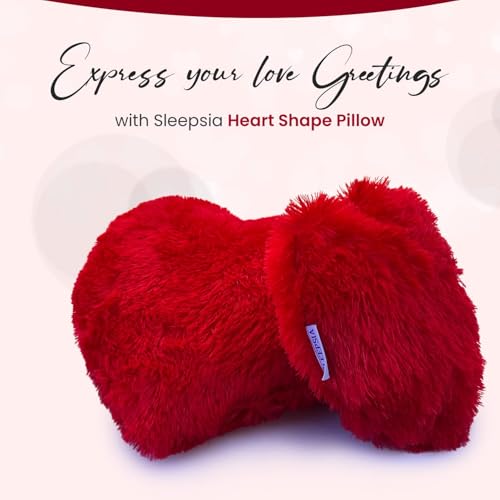 Sleepsia Heart-Shaped Pillow - The Ultimate Valentine's Day Gift for Girlfriend, Boyfriend, Couples, Husband & Wife - Personalized Red Love Cushion (13x13 Inch) - Perfect for Celebrating Love - Image 5