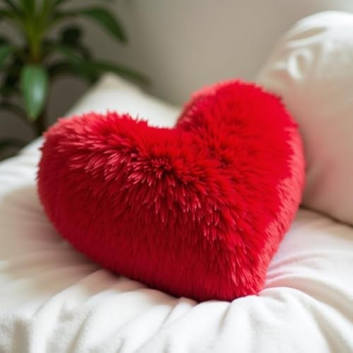 Sleepsia Heart-Shaped Pillow - The Ultimate Valentine's Day Gift for Girlfriend, Boyfriend, Couples, Husband & Wife - Personalized Red Love Cushion (13x13 Inch) - Perfect for Celebrating Love - Image 1