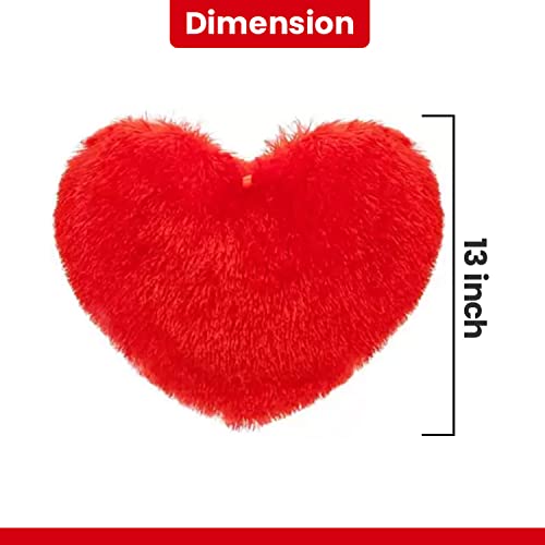 Sleepsia Heart-Shaped Pillow - The Ultimate Valentine's Day Gift for Girlfriend, Boyfriend, Couples, Husband & Wife - Personalized Red Love Cushion (13x13 Inch) - Perfect for Celebrating Love - Image 3