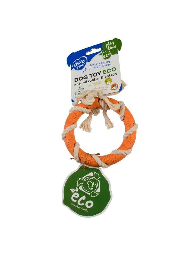 Duvo + Duvo+ Eco Rubber Ring Bamboo/Rice + Cotton 12.5x12.5x3.2cm Mixed Colors Dog Toy - Image 2