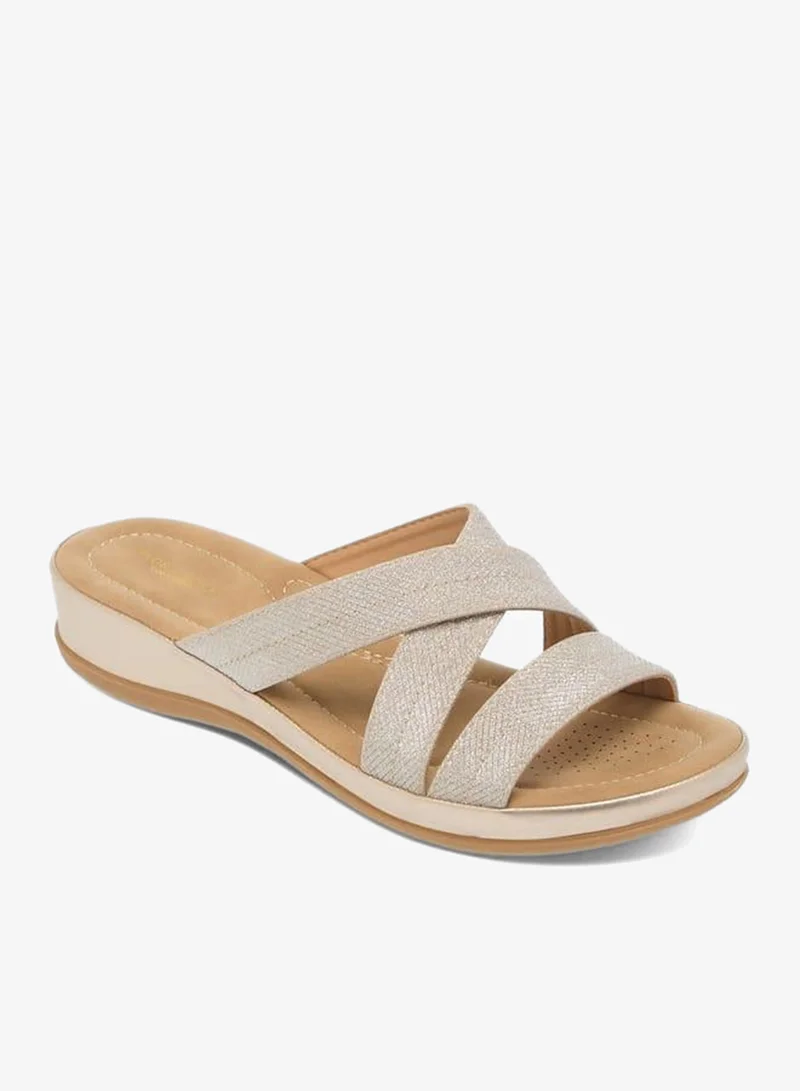 Womens Textured Slip-On Strappy Sandals Ramadan Collection