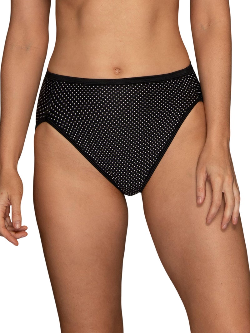 Vanity Fair Women's Illumination Hi Cut Panty 13108, Premiere Dot Print, X-Large/8 - Image 1